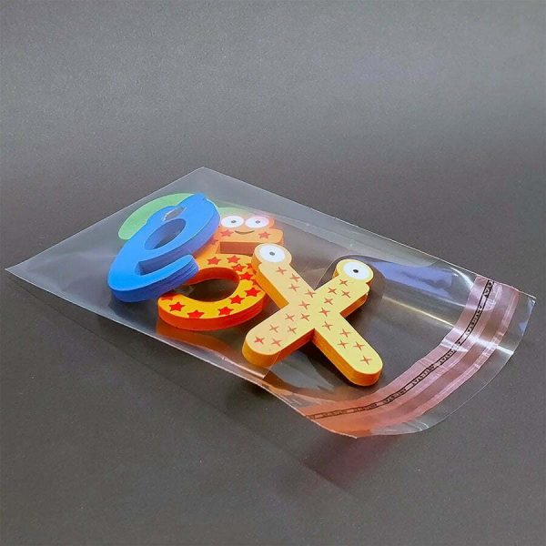 Cellophane bags with adhesive tape